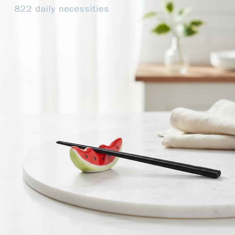 Chopstick Rest Ceramic - 食品安全なスイカセラミック箸置き多目的食器ホルダースプーンフォークラック装飾ペンスタンド家庭用オフィス用