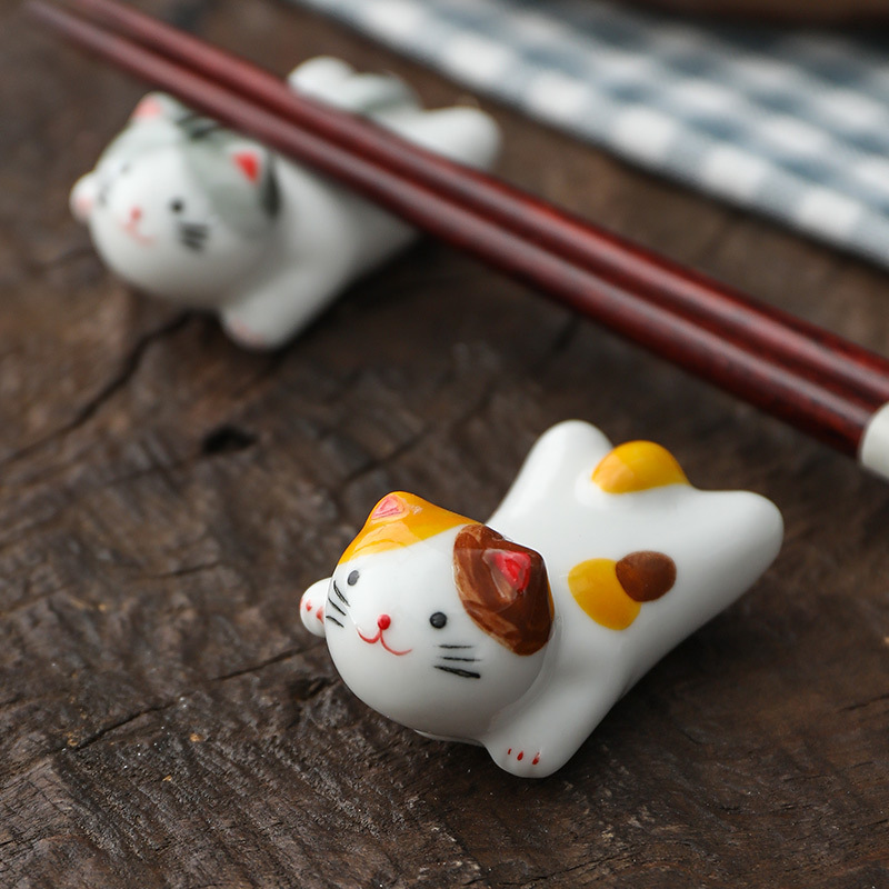 フライングキャットセラミック箸置き和風かわいい招き猫ホルダー - Chopstick Rest Ceramic のレビューと価格