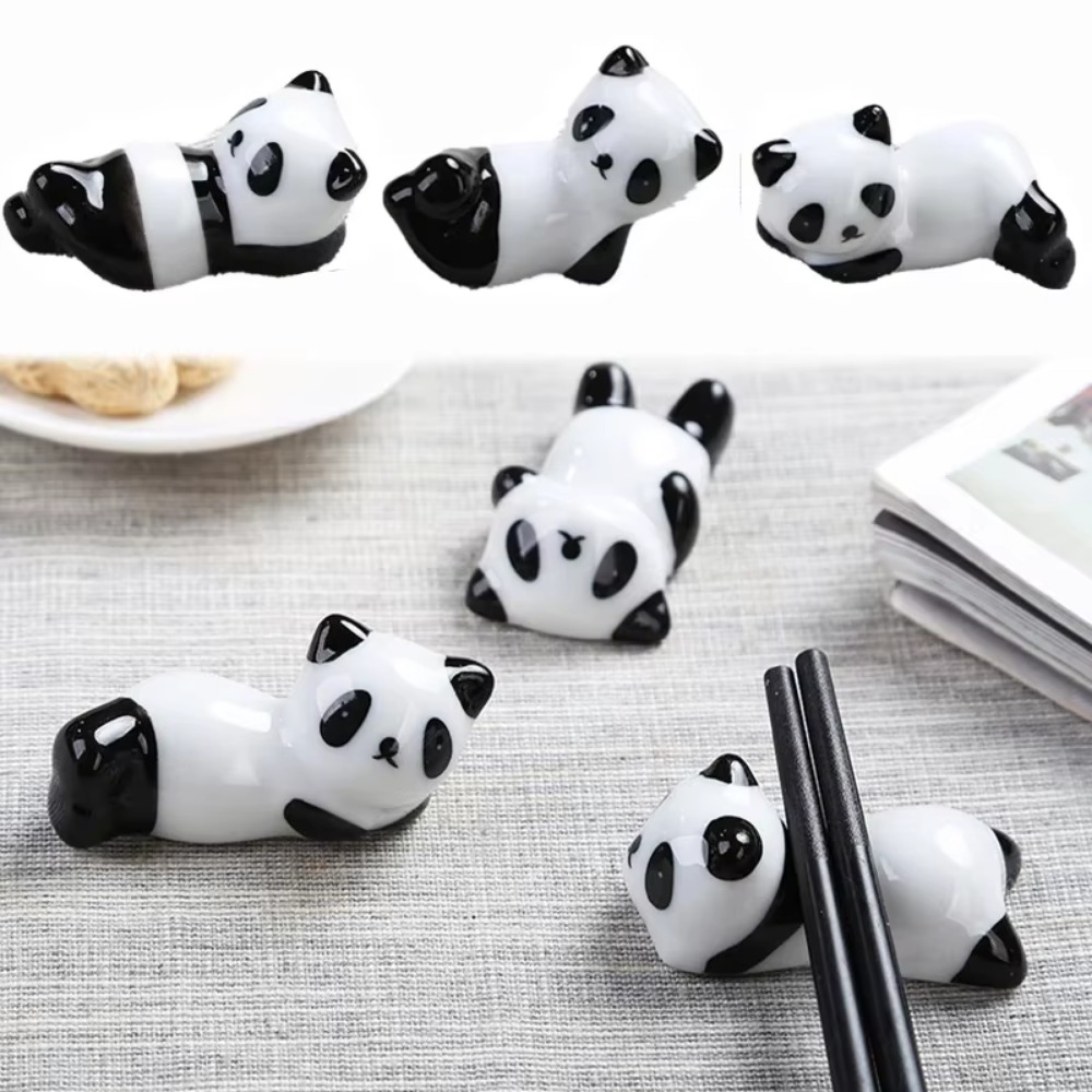 8 ピース/セット DIY パンダ箸ホルダーかわいい愛らしい - Chopstick Rest Ceramic のレビューと価格