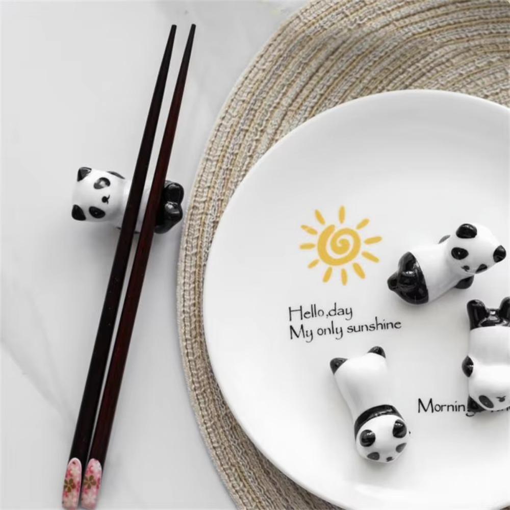 8 ピース/セット DIY パンダ箸ホルダーかわいい愛らしい - Chopstick Rest Ceramic のレビューと価格
