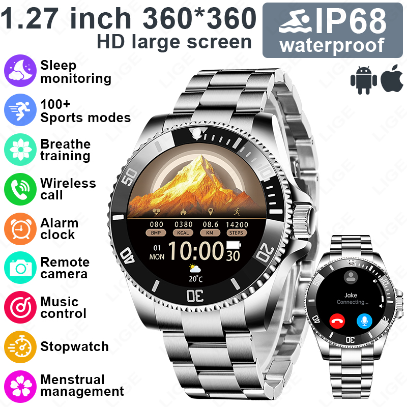 LIGE新型高級スマートウォッチ、ギフトに最適、ダイヤルで通 - Japanese Active Lifestyle のレビューと価格