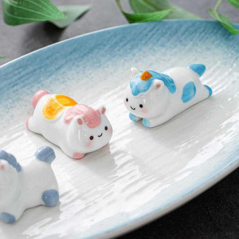 1 個のかわいいセラミック馬箸置きラック & ホルダースプー - Chopstick Rest Ceramic のレビューと価格