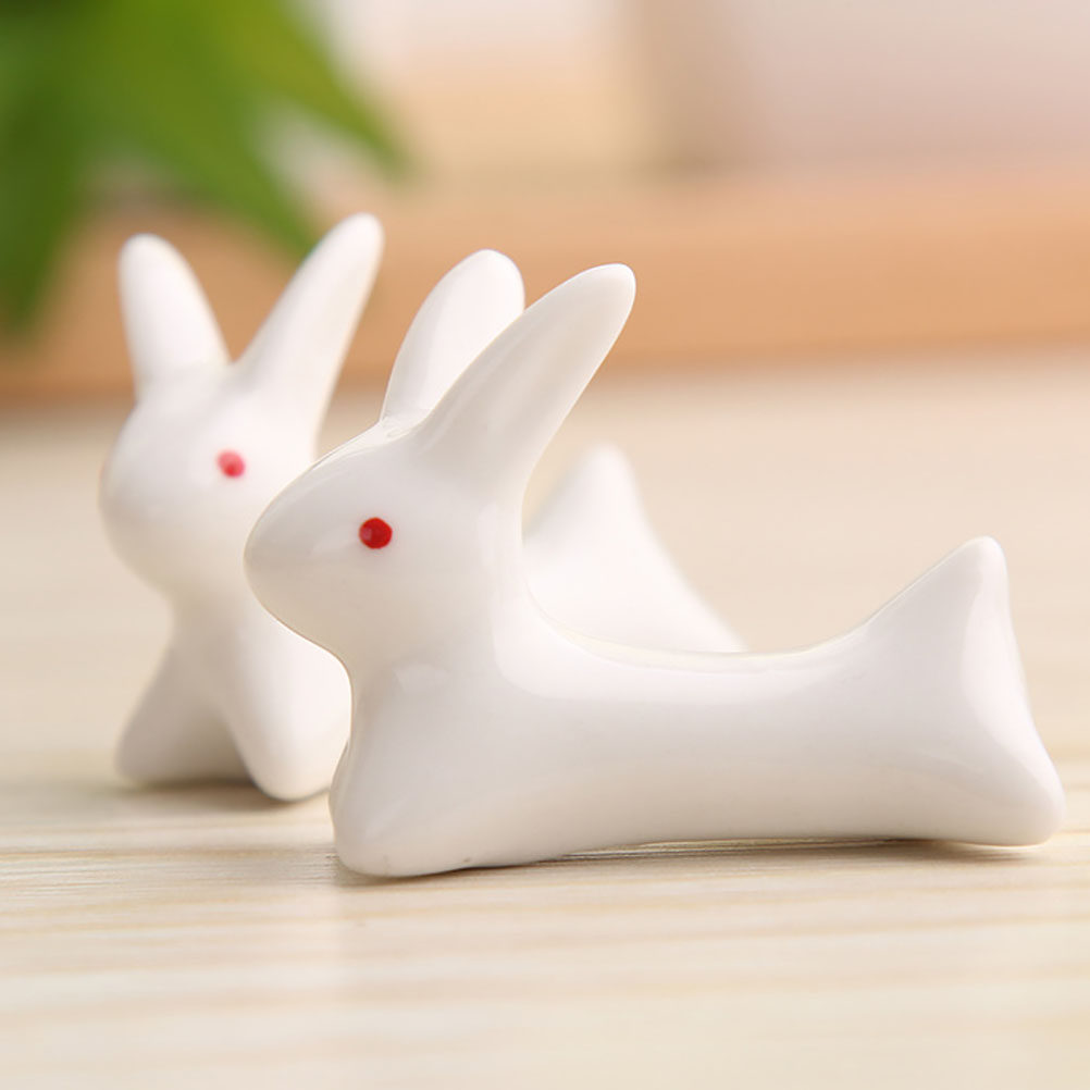 10個入り漫画ウサギセラミック箸置きインクブラシスタンド食器 - Chopstick Rest Ceramic のレビューと価格