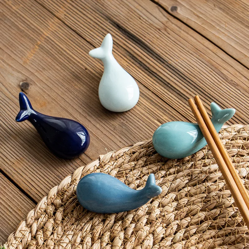かわいい魚の箸レストダイニングテーブルの飾りセラミック工芸ク - Chopstick Rest Ceramic のレビューと価格