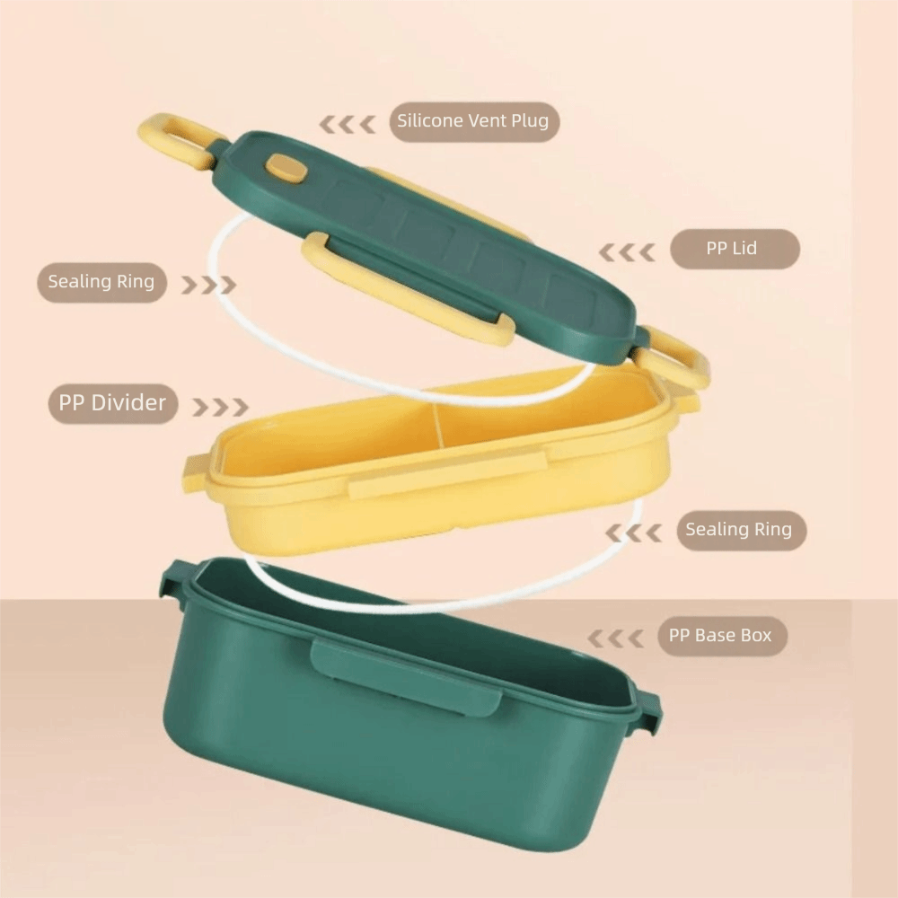 二層式二段弁当箱、電子レンジ対応、エコフレンドリー、仕切り付 - Bento Box Two Tier のレビューと価格