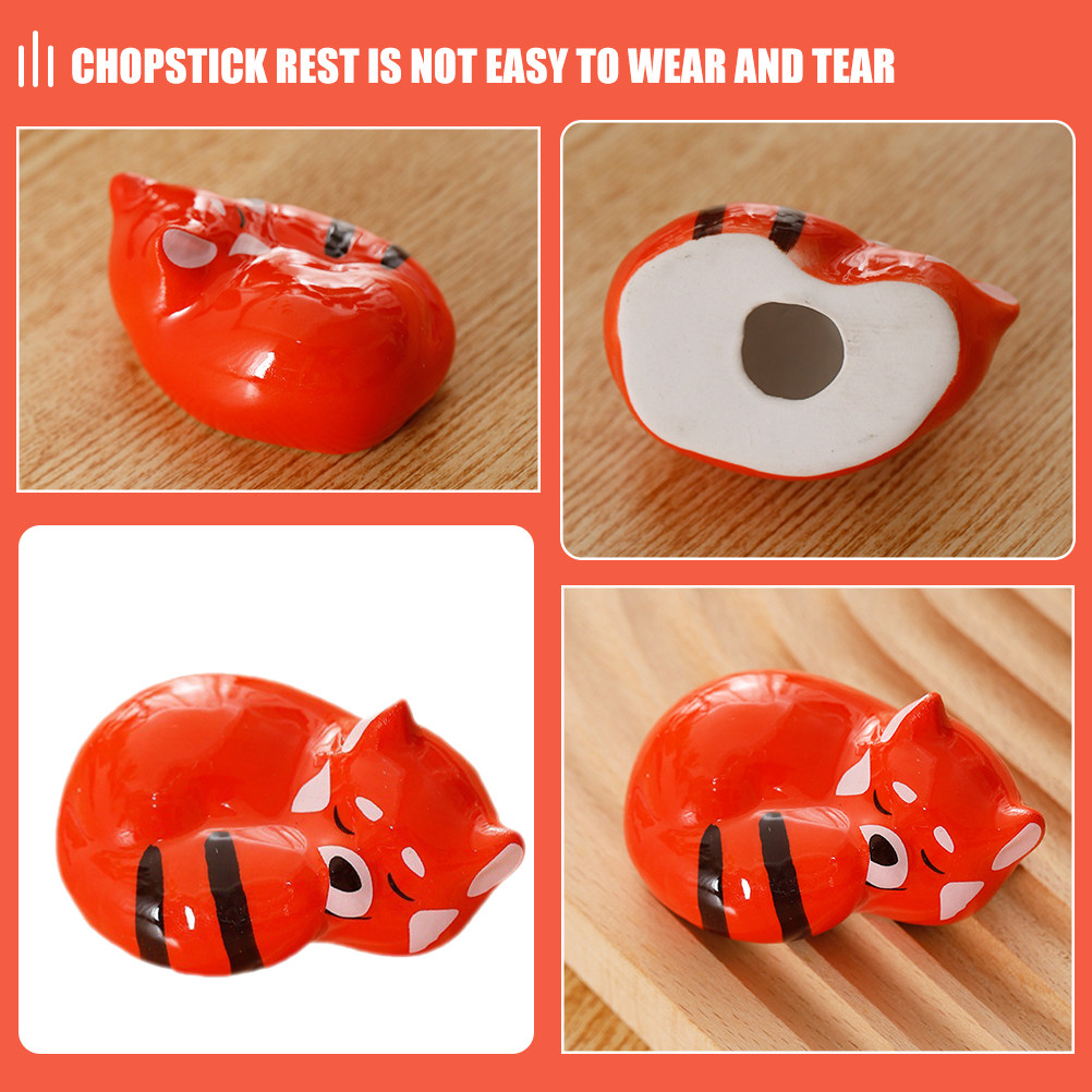 4個セット セラミック箸置き キツネデザイン シックなカトラ - Chopstick Rest Ceramic のレビューと価格